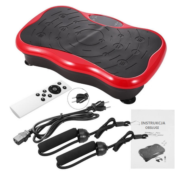PLATFORMA WIBRACYJNA VIBRO SLIM SHAPER MASAŻER CZERWONY zdjęcie 10