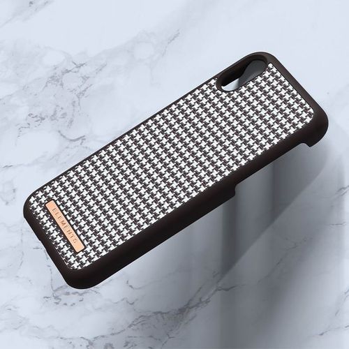 Materiałowe etui do iPhone XR (Dark Brown Pattern 2) na Arena.pl