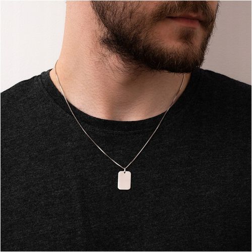 Nieśmiertelnik z grawerem z imionami rodziny męski naszyjnik srebro 925 na Arena.pl