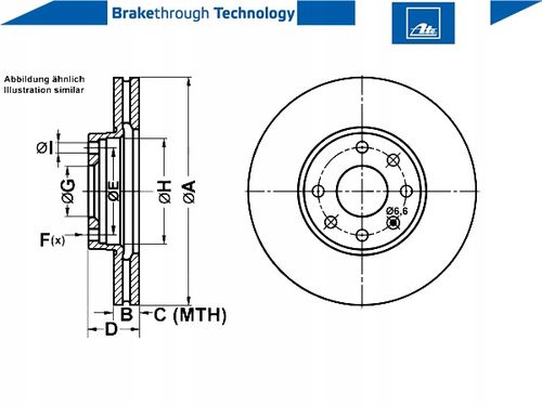 TARCZA HAM PRZOD 256X24 V POWER DISC ATE na Arena.pl