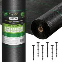 Agrotkanina agrowłóknina mata chwasty 70g czarna 1,6x50m UV 3% mocne