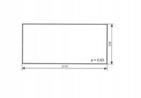 szyba tylna do ciągnika MF-255 kabina Krotoszyn mała