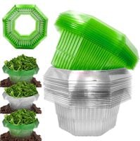 Obroże Kołnierze Przeciw Ślimakom 20 Sztuk 24 cm Ochrona Roślin Plastikowe