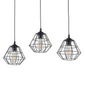 Lampa wisząca druciane klatki Diamond 6203 TK Lighting loft czarna