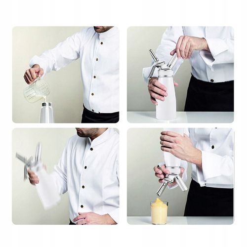 SYFON DO BITEJ ŚMIETANY 500 ML DOZOWNIK DO ŚMIETANY PISTOLET DO ŚMIETANY na Arena.pl