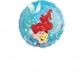 balon foliowy syrenka ariel urodziny okrągły 43cm