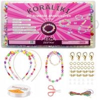 Koraliki do Robienia Bransoletek Zestaw KORALIKÓW BIŻUTERII NASZYJNIKÓW