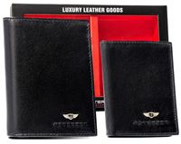 zestaw prezentowy: skórzany portfel męski, etui na karty i brelok