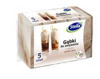 STELLA Gąbki do zmywania o zapachu VANILLA LATTE 5 sztuk