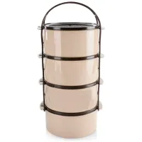 Menażka Obiadowa 4-poziomowa Piętrowa do Przenoszenia Żywności Obiadów