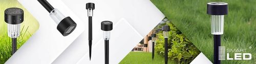 Lampa solarna LED ogrodowa lampka wbijana słupek na Arena.pl