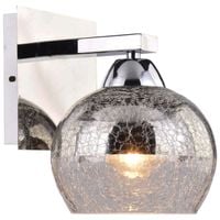 Lampa ścienna CROMINA 21-22240 szklana kula ball chrom przezroczysta