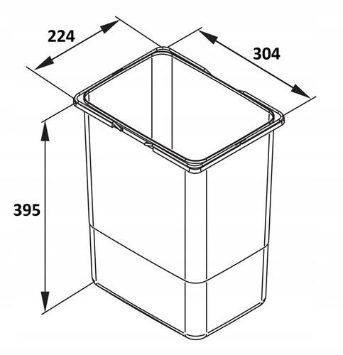 SEGREGATOR KOSZ NA ŚMIECI DO SZUFLADY SZAFKI 20L na Arena.pl