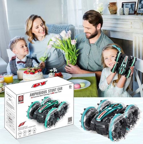 SAMOCHÓD ZDALNIE STEROWANY RC GESTAMI AMFIBIA 4x4 360° PŁYWAJĄCY 2 PILOTY na Arena.pl