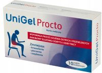 UniGel Procto zmniejsza swędzenie pieczenie czopki doodbytnicze 10 sztuk