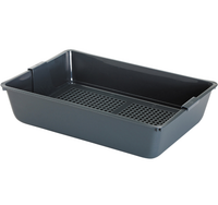 SAVIC Kuweta z sitem do przesiewania żwirku kota królika otwarta szara 42cm