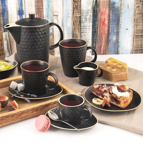 Kubek ceramiczny czarny TEA TIME 420 ml na Arena.pl