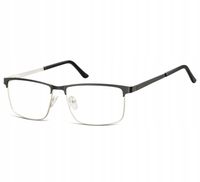 Okulary Nerd prostokątne Zerówki Korekcyjne Męskie