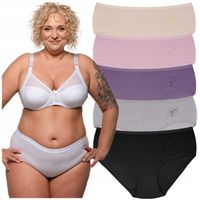 Majtki Bawełniane Wysoki Stan Figi Damskie Z Wysokim Stanem XL/2XL 6-PAK