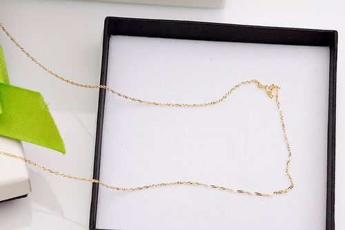 złoty łańcuszek 585 singapur 1mm 45cm na Arena.pl