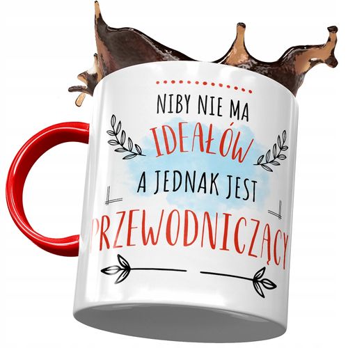Kubek Czerwony Dla Przewodniczącego Niby Nie Ma Z Nadrukiem Ze Zdjęciem na Arena.pl