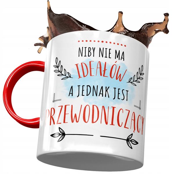 Kubek Czerwony Dla Przewodniczącego Niby Nie Ma Z Nadrukiem Ze Zdjęciem zdjęcie 1