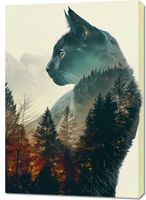 Obraz 70x100cm Koci Duch Lasu