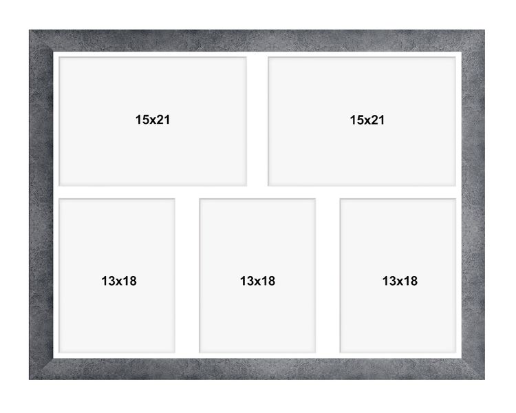 Ramka na 5 zdjęć Hekla 40x50x5 MDF galeria zdjęć beton 1szt. zdjęcie 3