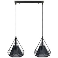 Industrialna LAMPA wisząca 8803/2 ZWIS - 07 Elem loftowa OPRAWA metalowy druciak zwis czarny