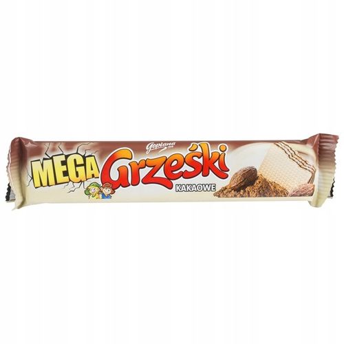 Wafelki Kakaowe z Kremem Grześki Mega 32 x 34 g Wafelek z Nadzieniem na Arena.pl