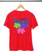 KOSZULKA DZIECIĘCA T-SHIRT - DZIEŃ PUZZLI PUZZLE NIETYPOWE DNI - L 146-152