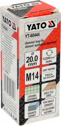 DIAMENTOWE WIERTŁO DO GRESU 20MM YATO na Arena.pl
