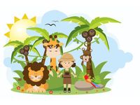 60X40CM ZWIERZĘTA SAFARI OBRAZ