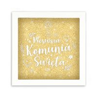 SKARBONKA DREWNIANA I KOMUNIA ŚW. NR20 KARTKI Z KOTKIEM