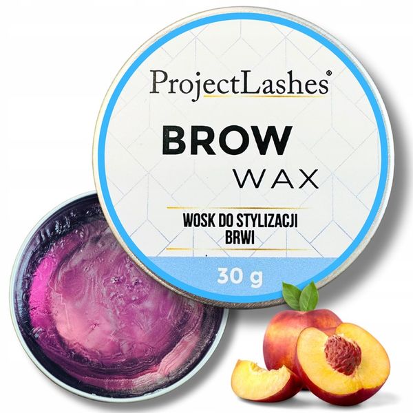 ProjectLashes Wosk Do Układania Brwi Odżywczy Peach 30 ml zdjęcie 1