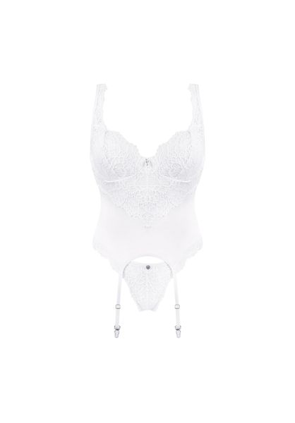 Bielizna-Amor Blanco Gorset I Stringi Biały  S/M zdjęcie 5