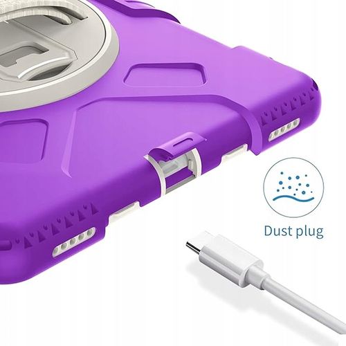 Etui do iPad 9/8/7 10.2" Pancerne z Obrotową Podstawką Fioletowe na Arena.pl