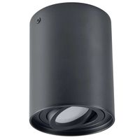 Sufitowa LAMPA natynkowa HADAR 313102 Polux metalowa OPRAWA spot okrągła tuba plafon czarny
