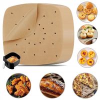 Wkłady do Air Fryera Frytkownicy Beztłuszczowej Tacki 100szt. Fryer Papier