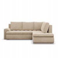 KANAPA NAROŻNIK FORESTA XL BEŻOWY Rozkładana POSO SZTRUKS