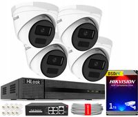 Zestaw Monitoringu IP HiLook by Hikvisioon 4 Kamery 4MPx PoE Zewnętrzny APP