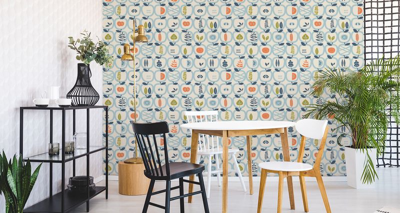 Tapeta Do Kuchni - Jabłka i Liście zdjęcie 2