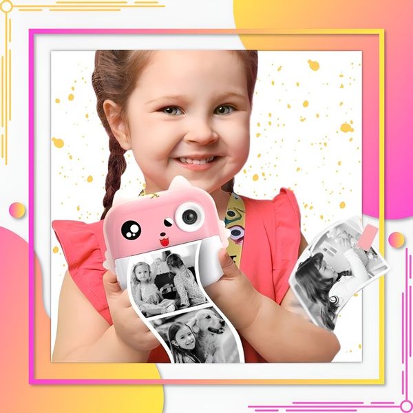 APARAT NATYCHMIASTOWY DLA DZIECI DRUKUŚ DRUKARKA Z KARTA 32GB + 3 ROLKI zdjęcie 11