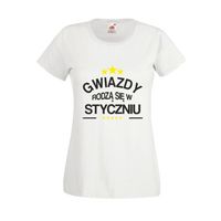 KOSZULKA T-SHIRT GWIAZDY RODZĄ SIĘ W STYCZNIU