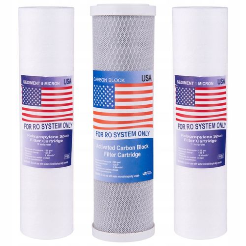 Komplet wkładów na mały serwis osmoza! ZESTAW! na Arena.pl