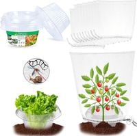 Zestaw 12 Kołnierzy z Siatką Ochrona Roślin Przed Ślimakami Owadami 12 Sz