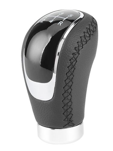 UNIWERSALNA GAŁKA ZMIANY BIEGÓW SKÓRA 5 6 BIEGOWA czarna skóra lita na Arena.pl