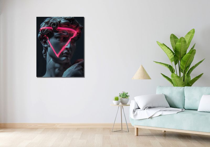 Obraz 70x90cm Neonowy Renesans zdjęcie 2