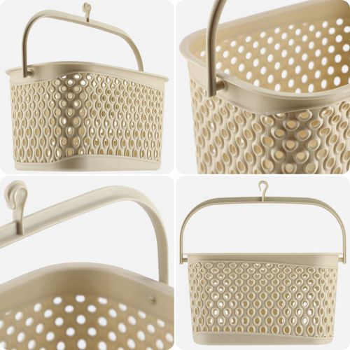 KADAX Koszyk Wiszący Na Klamerki Pojemnik Na Spinacze Beżowy na Arena.pl