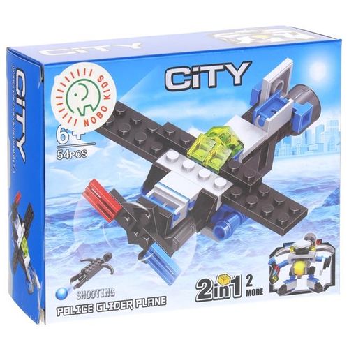 Klocki Konstrukcyjne 2w1 Auto Policyjne Samolot na Arena.pl
